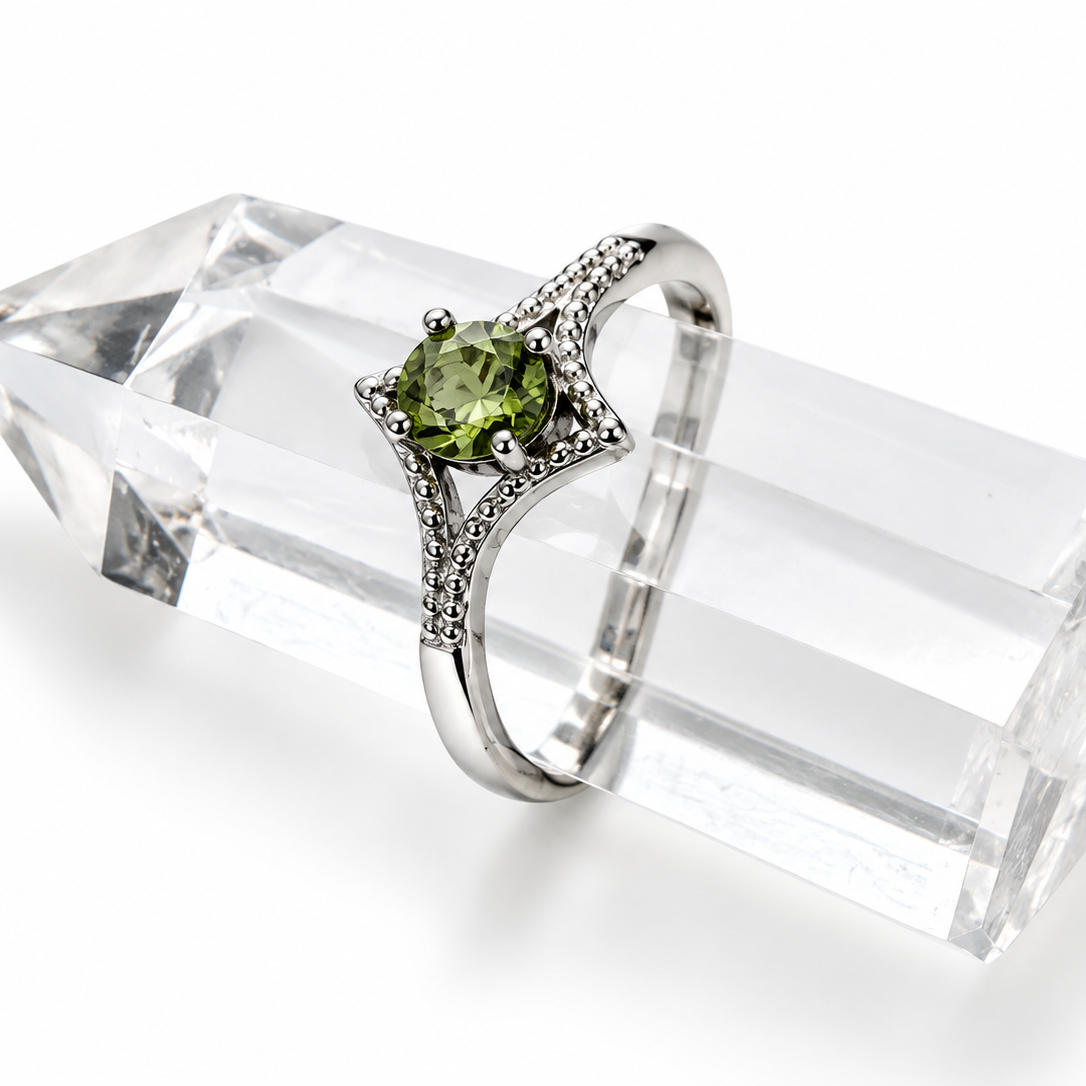Peridot Adjustable Ring