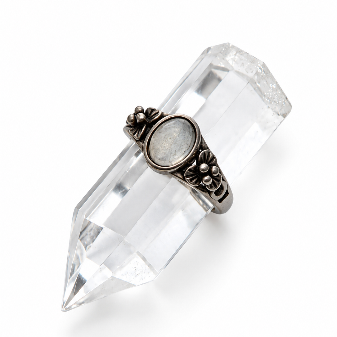 Moonstone Adjustable Ring