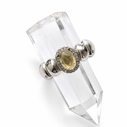 Citrine Halo Adjustable Ring