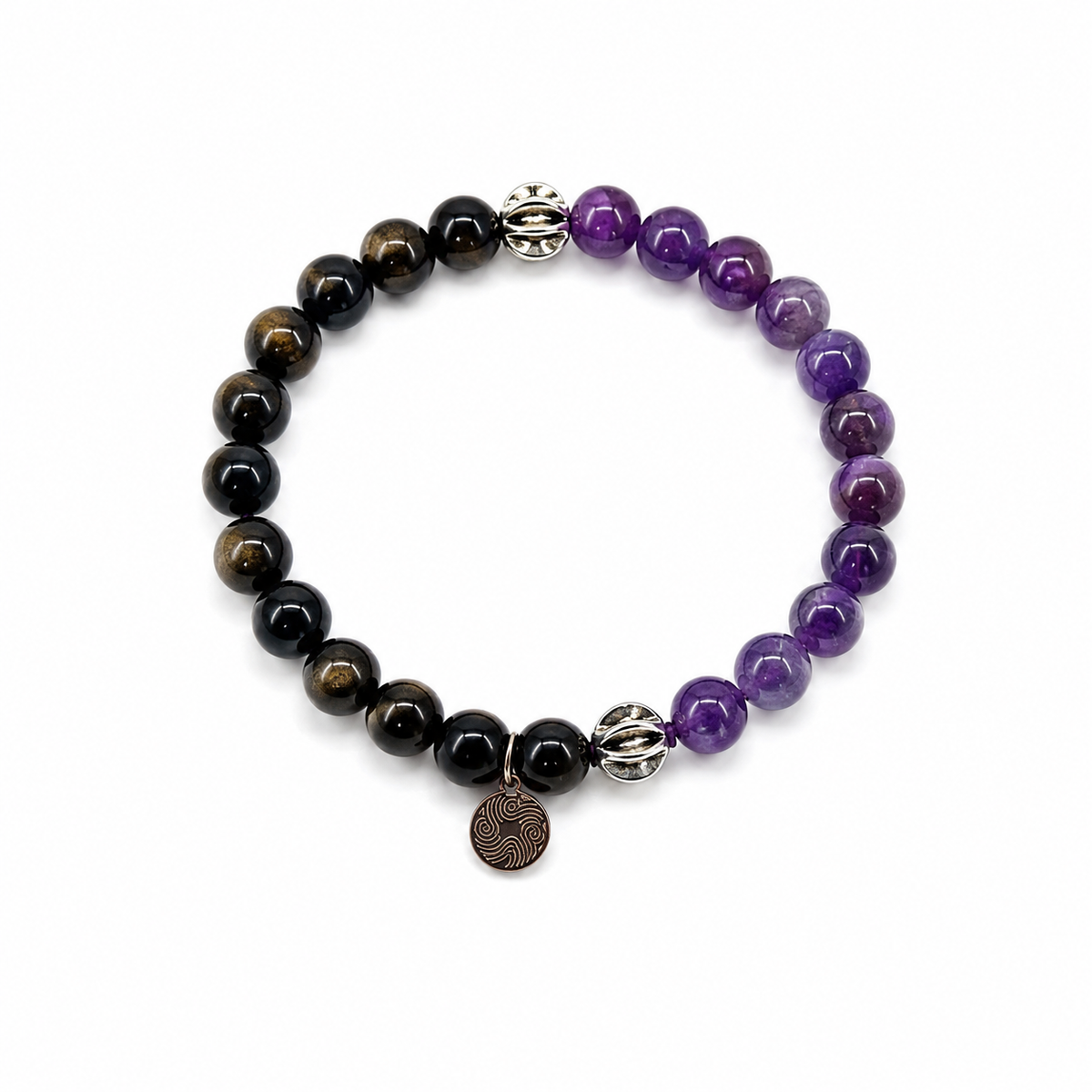 8mm Midnight Violet Natural Stone Bracelet