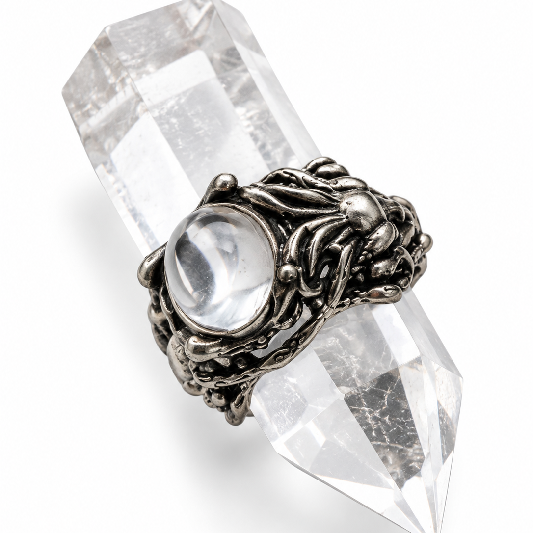 Clear Quartz Medusa Ring
