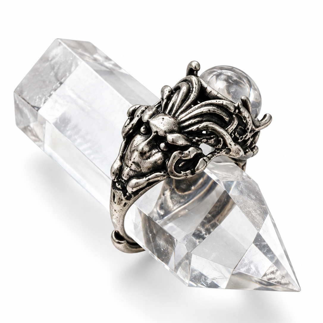 Clear Quartz Medusa Ring