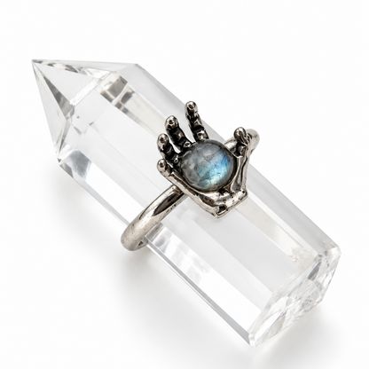 Labradorite Hand Design Adjustable Ring