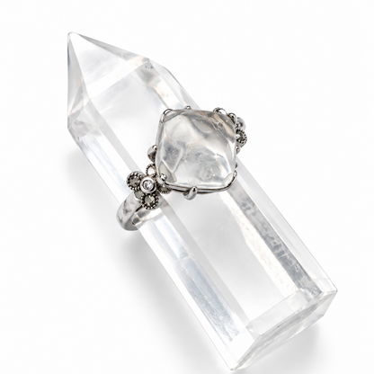 Clear Quartz Ring
Square Candy Style