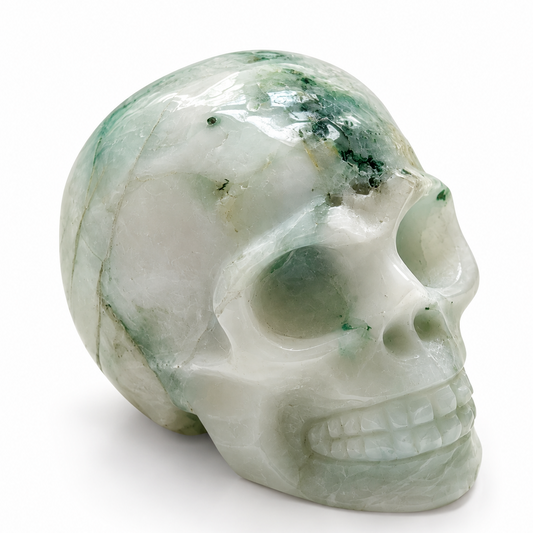 Natural Green Agate Skull